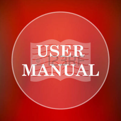 User Manual button/pic Red background-white lettering