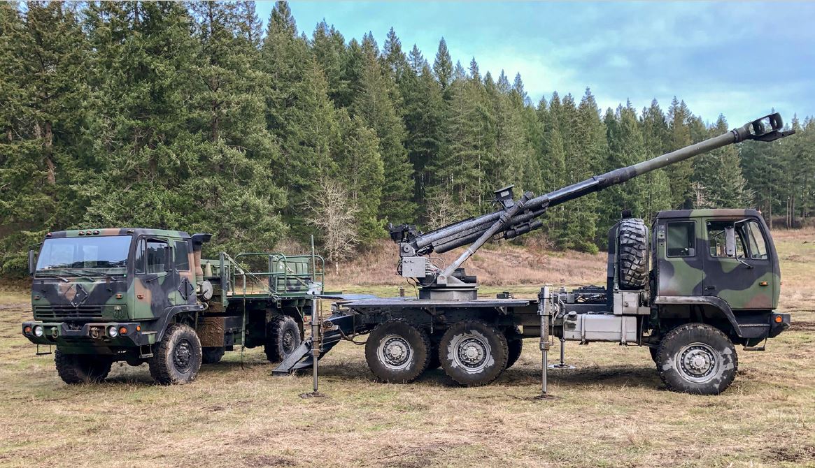 Brutus 155mm Mobile Weapon System with Support Truck